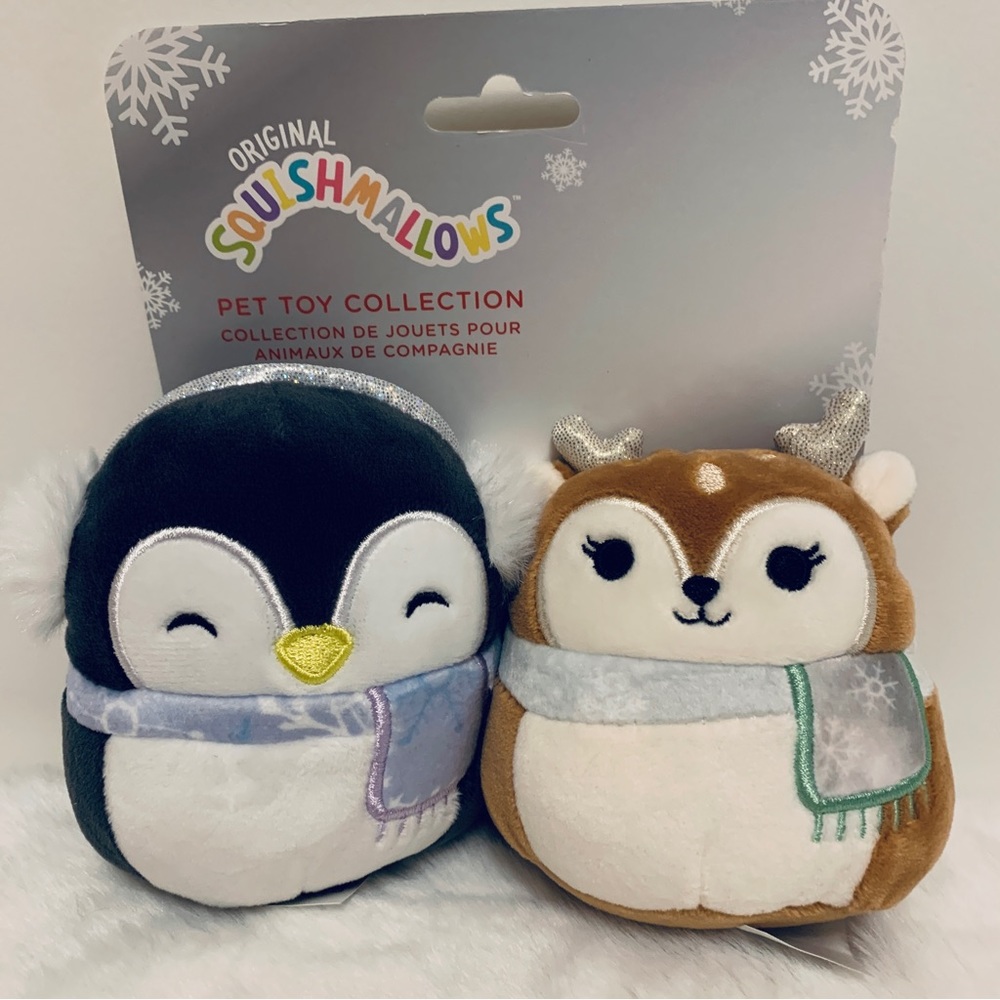 Squishmallow Pet Toys, Luna 🐧 Dawn 🦌, 2-Pk, New